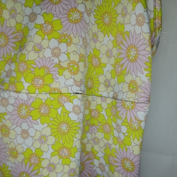 ZARA Floral A-Line Dress - Green and Purple - Picture 3 of 9